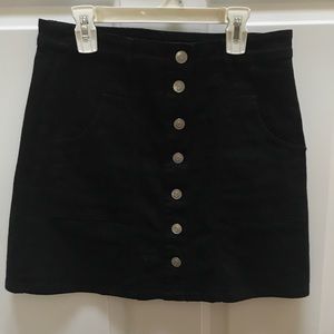Black Jean Skirt